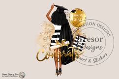 Black Girl Graduation PNG Congrats Grad Glam Design Art Product Image 2