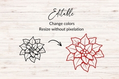 Hand Drawn Poinsettia SVG Product Image 2