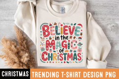 Believe in the Magic of Christmas Sublimation,Christmas png Product Image 2