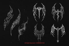 10 Bundle Dark Art Cyber Sigilism Tribal Symbol Motif Product Image 3