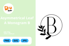 Asymmetrical Leaf Monogram Product Image 1