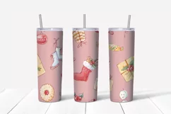 Christmas Cute Girls Skinny tumbler wrap design Product Image 4