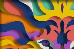 Lion 3D Layered SVG For Cardstock / Colorful Lion 3D Product Image 5