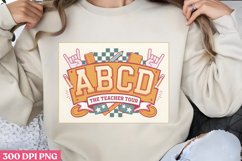 ABCD the teacher tour PNG, Teacher Back To School Clipart PN Product Image 1