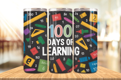 100 Days Of School Tumbler wrap, Teacher Day 20oz Tumbler Product Image 1