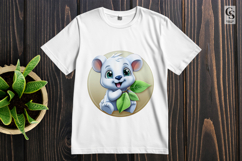 Cute Koala With Leaf Cartoon Clipart Sublimation PNG Product Image 2