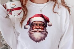 Vintage Black Pink Santa Claus Sublimation Clipart Product Image 2