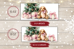 Cartoon Christmas Bunny Mug, Christmas Tree Mug Template Product Image 2