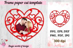 Heart Frame SVG,Heart Flower Product Image 2