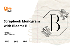 Scrapbook Monogram with Blooms Product Image 1