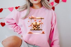 Valentine Animal On Swings Clipart, Valentine Animal Clipart Product Image 2