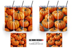 3D Pumpkin | Tumbler Sublimation Wrap Product Image 2