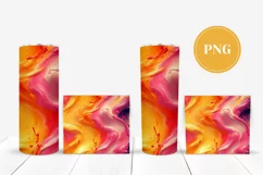 Art Paint Tumbler Sublimation Designs, Neon Colors Tumbler Product Image 2