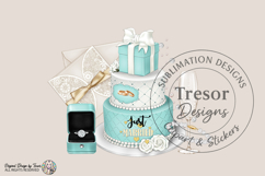 Wedding Cake PNG | Just Married Bridal Clipart Product Image 1