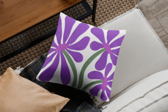 Purple Daisy Trio Embroidery Design Product Image 2