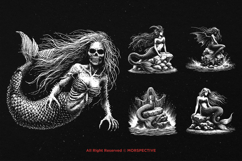 10 Bundle Dark Art Mermaids Fish Dugong Mystical Creature Product Image 3