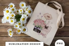 Watercolor flowers and champagne Sublimation Product Image 2