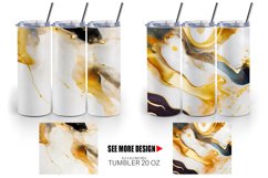 Alcohol Ink Gold Splashes| Tumbler Sublimation Wrap Product Image 3