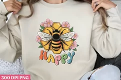Happy, Bee Happy PNG, Bee Sublimation PNG Product Image 2