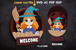 Halloween Witch SVG laser cut files for Glowforge Product Image 2