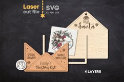 Christmas Envelope SVG laser cut file for Glowforge Product Image 3