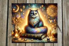 Mystic cat | 4 Skinny tumbler sublimation designs Product Image 2