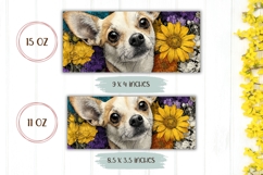 Chihuahua Mug Design, Floral Mug Print, Dog With Flowers Product Image 2