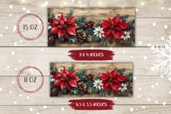 Poinsettia Mug Design, Christmas Mug Sublimation Product Image 2