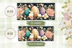 Cartoon Easter Bunny Mug, Colorful Easter Eggs Mug Template Product Image 2