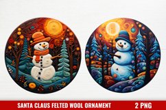 Santa Claus Felted Wool Ornament Product Image 1