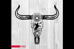Western design cow skull png cactus desert cowboy png Product Image 3