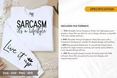Sarcasm, it's a lifestyle SVG - Funny Sleeve T-Shirt Design Product Image 2