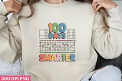 100 Days Smarter PNG, 100 Days Of School Sublimati Product Image 1