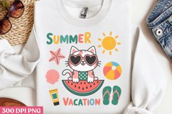 Summer Vacation PNG, Funny Cat Sublimation PNG Product Image 1