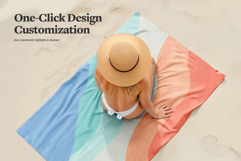 Beach Towel With Woman Mockup Product Image 2