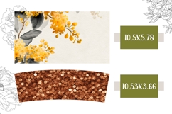 Yellow Flowers Tumbler Design, Glitter 40 Oz Tumbler Wrap Product Image 2