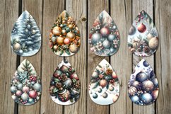 Christmas balls | 8 Teardrop earring Sublimation designs Product Image 2