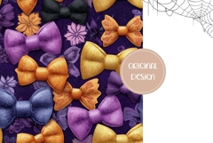 Halloween Bows Backgrounds, Halloween Bats Digital Papers Product Image 2