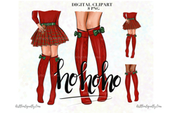 Xmas mother daughter clipart Product Image 1