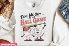Take me out to the ball game PNG ,Retro Baseball Sublimation Product Image 3