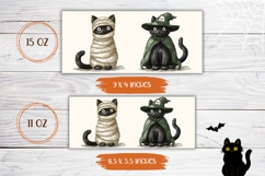 Halloween Cats Mug Design, Halloween Monsters Coffee Mug PNG Product Image 2