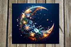 Moon flowers | 8 Magic Skinny tumbler sublimation designs Product Image 2