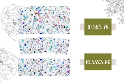 White Tumbler Template, Colorful Glitter 40 Oz Tumbler PNG Product Image 2