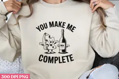 You Complete me PNG, Valentine Sublimation PNG Product Image 2