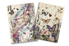 Vintage Butterfly Junk Journal Pages Product Image 2
