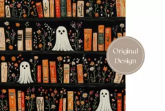 Floral Halloween Tumbler Wrap, Funny Ghosts Tumbler PNG Product Image 2