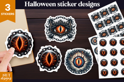 Creepy Eye Halloween Stickers PNG Evil eye, demon eye Product Image 1