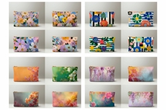 Flowers Cosmetic Bag Bundle, Floral Cosmetic Bag Designs Product Image 2