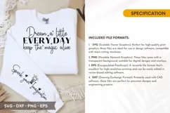 Dream a little every day SVG - Dream Sleeve T shirt Design Product Image 2