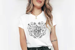 Anatomical Heart and Flowers svg, Floral heart, Human heart Product Image 2